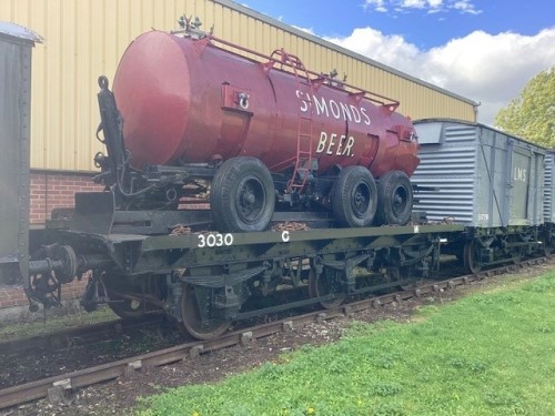 GWR 3030 RO Tank ('Rotank') milk flat wagon built 1947