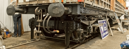 GNR 2391 Milk Brake underframe (later, crane runner) built 1921