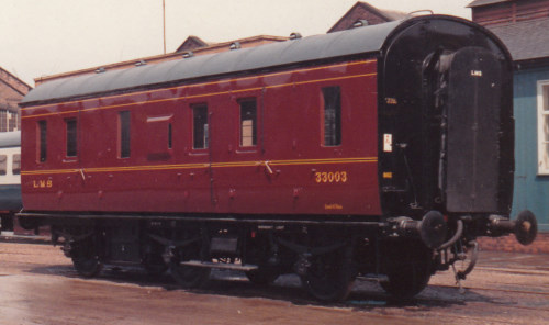 LMS 33003 'Stove' Six wheel Passenger Brake built 1940